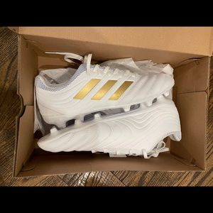 Adidas men’s copa 19.3 FG white/gold soccer cleats